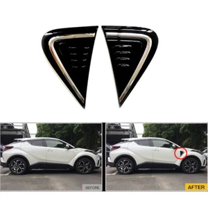 For 2016-2022 Toyota C-HR Chrome Air Vent Side Outlet Cover Trim Outside Black - Picture 1 of 9