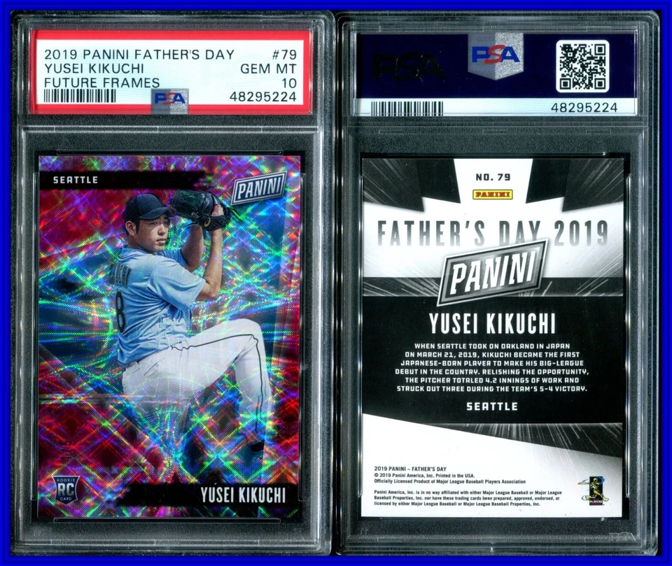 PSA 10 2019 Panini Father's Day Future Frames #79 Yusei Kikuchi RC 4/5 POP1 - Image 1 of 1