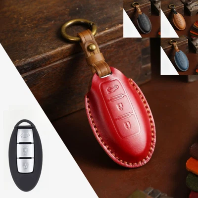 Чехол для автомобильного ключа из натуральной кожи для Nissan Almera Altima Armada Sentra Note - Изображение 1 из 4