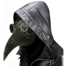 Long Nose Plague Doctor Full Face Mask Steampunk Halloween Costume Masquerade