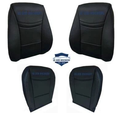 2006-2011 Fits BMW 325i, 325xi, 2-Door Coupe Full Front leather seat cover Black - Image 1 of 4