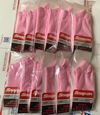 NEW 12 Pairs Women's Pink Snap On Tools LOW Profile Socks Medium FREE Shipping - Image 1 of 2