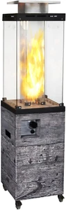 Outdoor Patio Propane Fire Heater with Weather Cover Glass 41000 BTU Fireplace - Picture 1 of 11