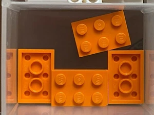 LEGO Parts - Orange Plate 2 x 3 - No 3021 - QTY 5 - Picture 1 of 1