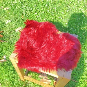 Heart-Shaped Plush Rug Burgundy Red/ Home Decor - Picture 1 of 11