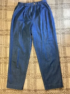 Jeans donna denim Talbots taglia 10 tasche a scoop 100% cotone vita 27" altezza 15" - Foto 1 di 13