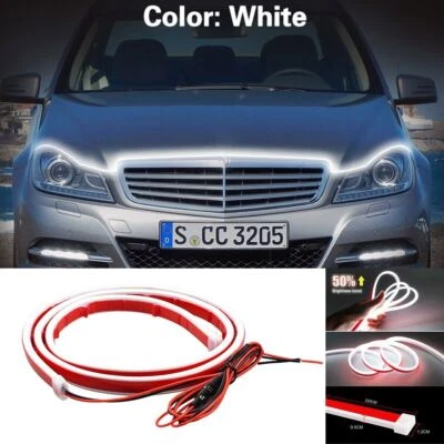 Hood LED Daytime Running Light Strip Flexible Lamp 1p For Mercedes-Benz C-Class Foto 1 de 4
