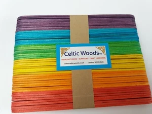 Palos artesanales de madera Jumbo Lollipop de colores Eco Lolly 150 mm x 18 mm - Paquete de 50 - Imagen 1 de 4
