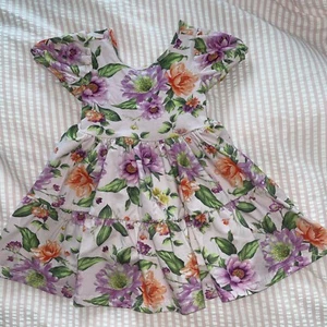 Janie and Jack Floral Tiered Short Sleeve Dress Panty Cover 18-24 Months NWT - Picture 1 of 9