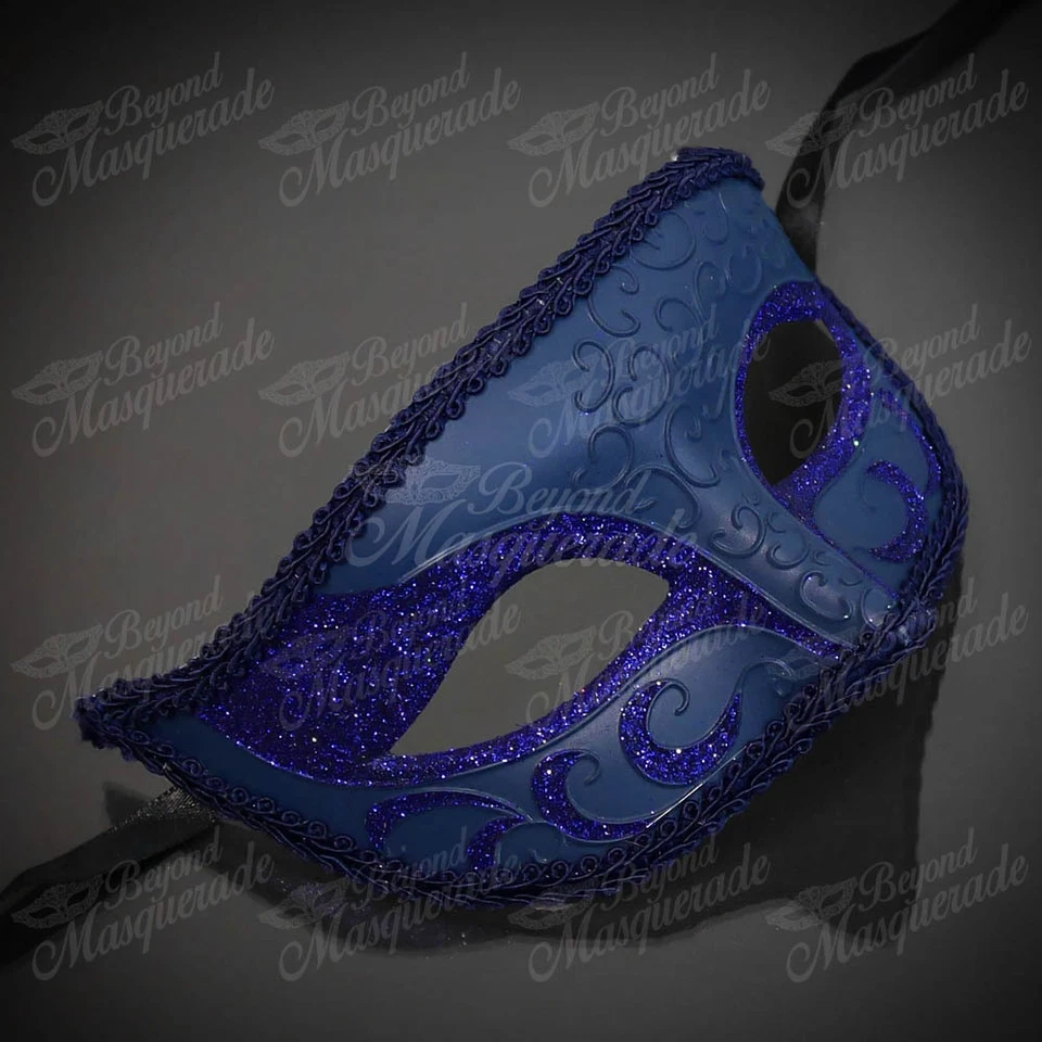 Men's Mysterious Charming Prince Venetian Party Prom Masquerade Ball Eye Mask - Image 1 of 1
