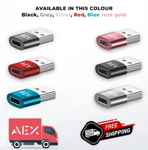AEX USB-A To TYPE-C OTG Adapter USB Data Transfer Flash Drive Connector UK - Picture 1 of 10