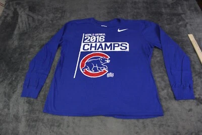 Chicago Cubs Shirt Men Extra Large Blue MLB 2016 World Series Champions Tee - Image 1 of 4