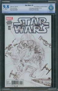 Star Wars #1 (2015) ⭐ CBCS 9.8 ⭐ 1:200 Alex Ross Sketch Cover Variant Marvel - Picture 1 of 2