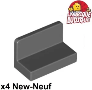 Lego 4x Panel Panneau 1x2x1 rounded corners gris foncé/dark bluish gray 4865b - Imagen 1 de 1