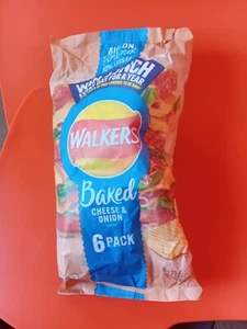 Walkers Cheese And Onion Crisps Baked 6x22g - Picture 1 of 2