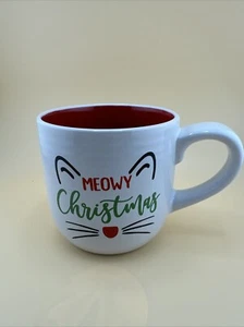Cat Mug Coffee Cup Kitten Meowy Christmas Coffee Cup Soup Mug Cat Lovers - Picture 1 of 8