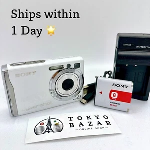 Sony Cyber-shot DSC-W80 White Digital Camera 7.2MP Japanese only Used Tested - Picture 1 of 22
