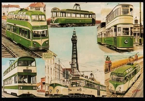 Blackpool Corporation Tramways G.S. Cooper Postcard - Picture 1 of 2