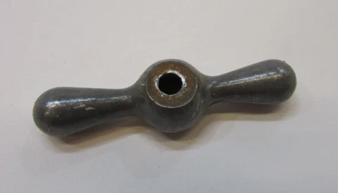 Primitive Old 1920's Small 2-1/4" Cast Aluminum Antique Valve Spigot Handle Knob Cover