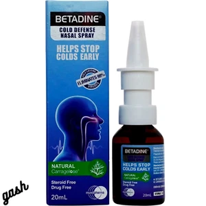 BETADINE Adult Cold Defence Nasal Spray Bottle 20ml Helps Stop Colds Early - Picture 1 of 5