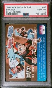 2014 PSA 10 Gem Mint Pokemon Japanese Brawly Characters Scrap Card #08 - Picture 1 of 2