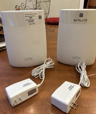 Netgear Orbi RBR50 Router + RBS50 Satellite AC3000 Mesh WiFi System Wireless - Image 1 of 4