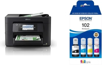 WorkForce WF-4820 A4 Wireless 3-in-1 Printer + EcoTank 102 Ink Multipack - Image 1 of 4