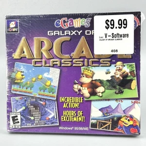 Galaxy Of Arcade Classics (PC CD-ROM, 2001 eGames) Win 95 98 ME 2000 - Brand New - Picture 1 of 9