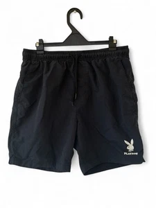 Playboy x Pacsun Collaboration Men’s Medium Black Nylon Swim Shorts Y2K - Picture 1 of 4