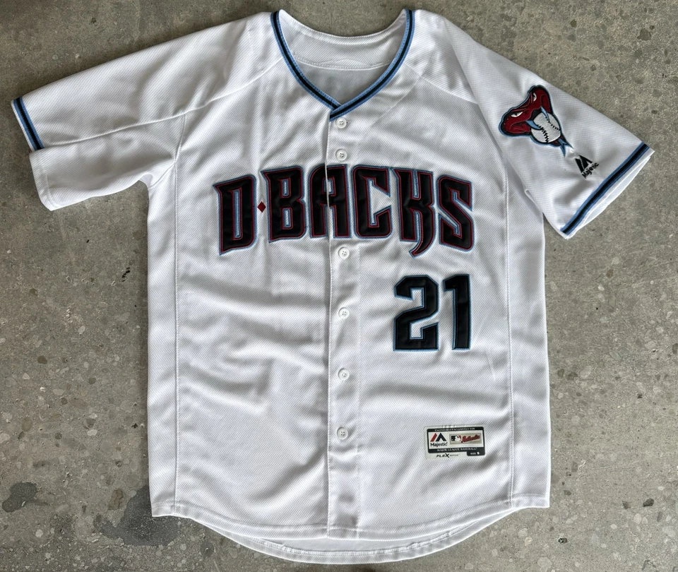 CAMISETA ZACK GREINKE ARIZONA DIAMONDBACKS AUTÉNTICA MAJESTUOSA BÉISBOL SE AJUSTA GRANDE Foto 1 de 4