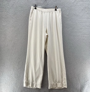 Tommy Bahama 100% Seide Hose Damen Medium Beige Pull On Weites Bein Komfort * - Bild 1 von 16