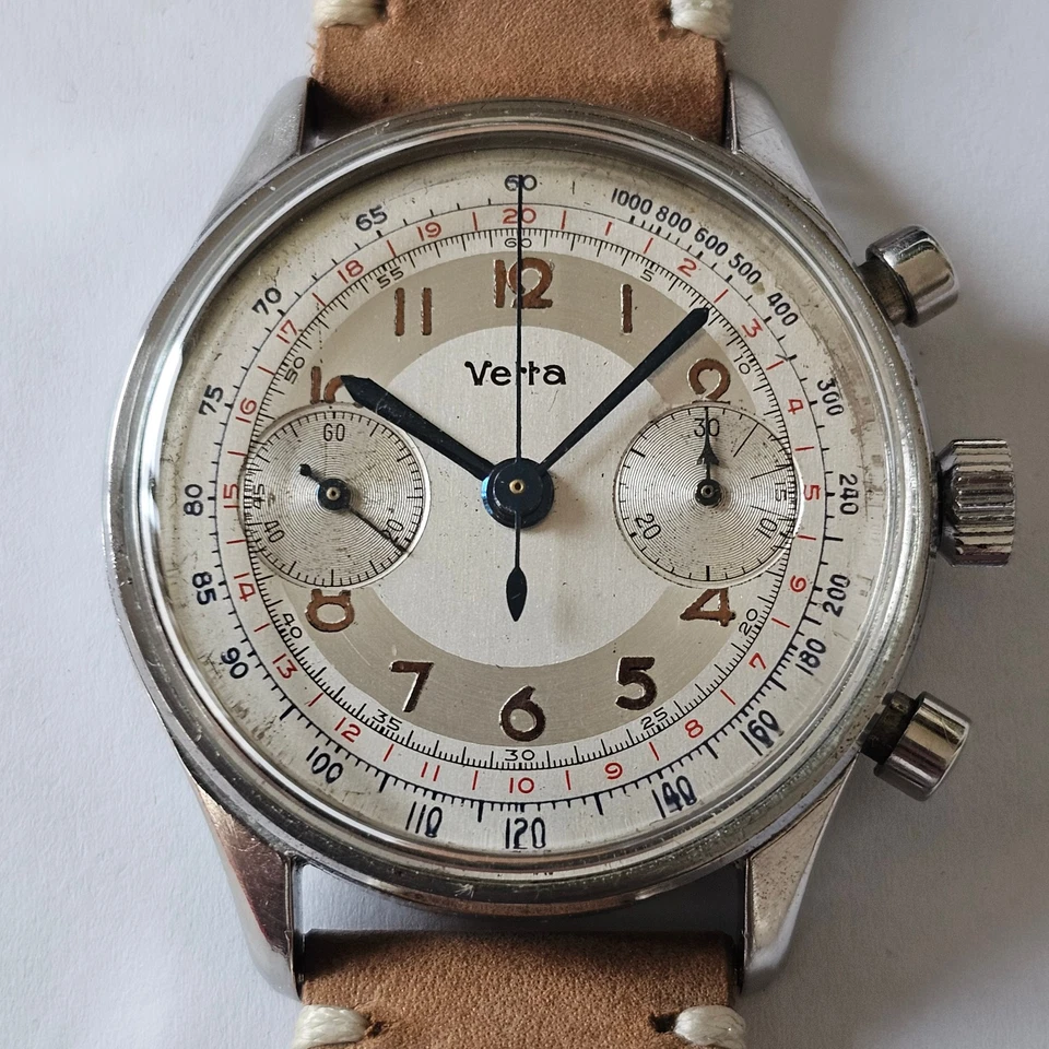 VETTA-HERMETIQUE-ACCIAIO-RUOTA A COLONNE-VALJOUX 22-OVERSIZE (38 MM)-FULL SET - Immagine 1 di 4