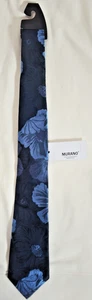 NUEVO CON ETIQUETAS $49.95 Corbata Clásica Murano 100% Seda Azul Floral Para Hombre 58" Largo 2.75" Ancho - Imagen 1 de 5