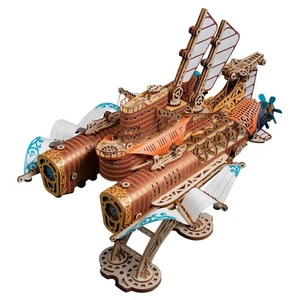 Fantasy Steampunk Submarine 3D Wood Model Kit Assembling Series New! - Picture 1 of 3