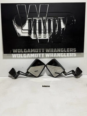 Par de espejos retrovisores laterales exteriores para conductor de pasajero Jeep TJ Wrangler 97-02 con pernos Foto 1 de 4