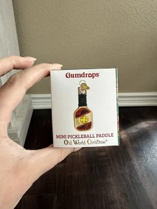 Old World Christmas Mini Pickleball Paddle Tree Ornament Miniature Glass - Picture 1 of 2