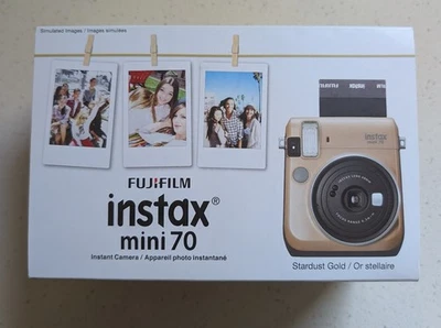 FujiFilm Instax Mini 70 Instant Camera Stardust Gold New in Box - Image 1 of 3