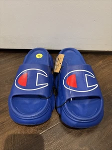 Champion Meloso Squish SL blaue Pantoletten Sandalen Herren Größe 9 neu - Bild 1 von 6