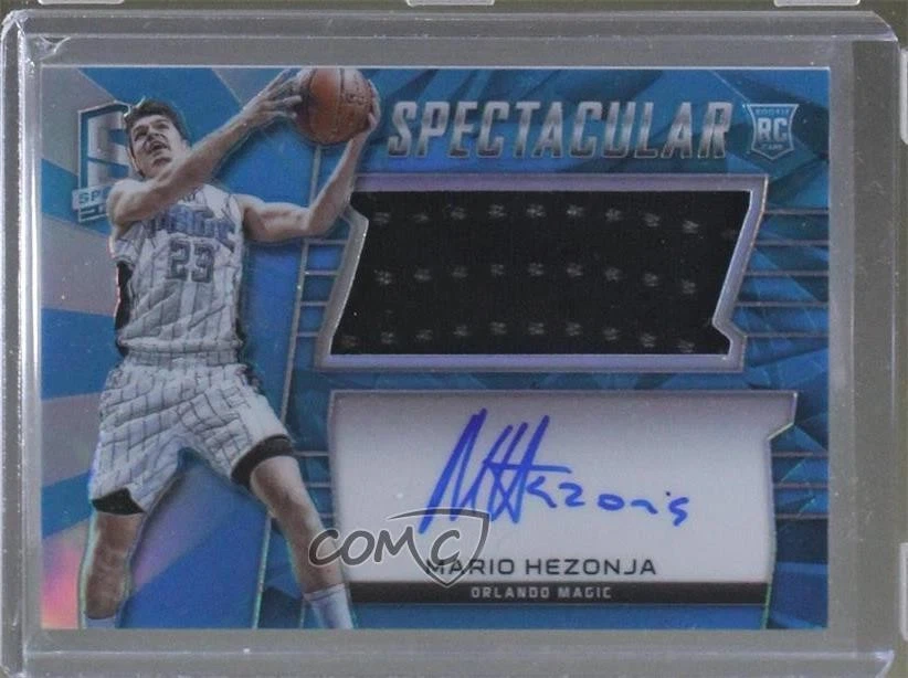 2015-16 Panini Spectra Light Blue Prizm /49 Mario Hezonja #SS-MH Rookie Auto RC - Image 1 of 2