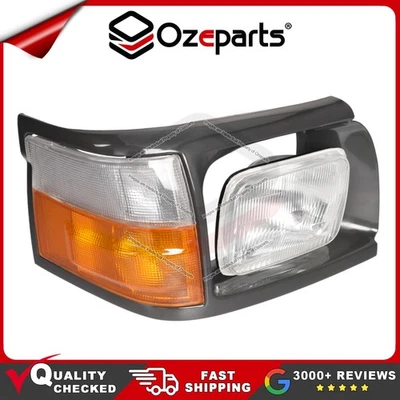 RH Right Head Light Rim D.Grey + Lamp + Indicator For Toyota Hiace RZH 1989~1998 - image 1 of 4