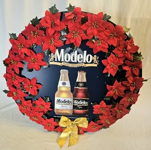 Rare Modelo Beer Store Christmas Wood Lighted Display 30" - Picture 1 of 9