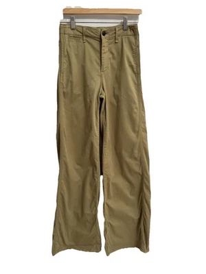 rag & bone Size 0 Women's Sofie Wide Leg Chino Pants in Khaki Color - Image 1 of 4