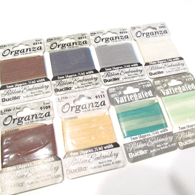 Cinta de organza Bucilla bordada tú eliges ahorra 66% en 3 o más por favor lee Foto 1 de 2