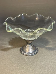 Vintage Duchin Creation Sterlingsilber gewichtetes Glas Bonboniere 6"×4" (995) - Bild 1 von 3