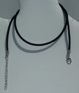 BLACK VELVET ROUND CORD NECKLACE FOR PENDANTS - Picture 1 of 3