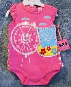 Infant Girl 2 Piece Shorts/Top Miniville Playette Outfit Rose Pink NWT 6 mo - Picture 1 of 6