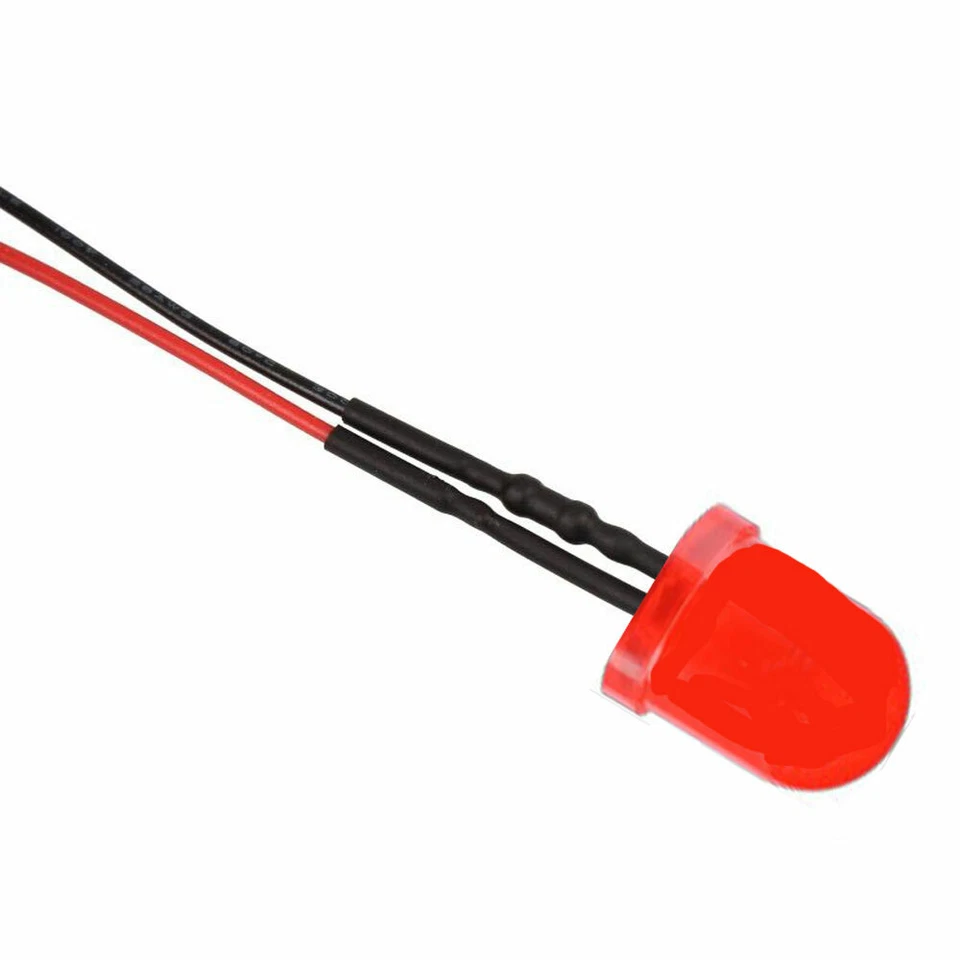 LED 10 mm ROT 4,8 - 12V fertig verlötet Beleuchtung RC-CAR Boot Flugzeug Heli - Bild 1 von 1