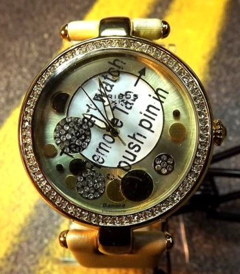 AKRIBOS-Diamond-Women's 3-ATM Swiss Quartz Analog Dress Watch-RUNS-FREE SHIPPING - Image 1 of 4