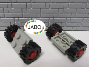 C15/14 Lego Classic Space 2X Wheels Axles 122C01ASSY2 Gray 6990 6970 928 920 - Picture 1 of 1