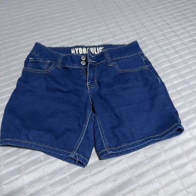 Pantalones Cortos Hidráulicos Juniors Talla 11/12 Bermudas de tiro medio Lavado Oscuro Elastizados Foto 1 de 3